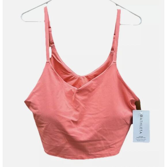 ATHLETA Elation V-Neck Longline Crop 3X Coral NWT $54 Performance Comfort Lounge - Picture 2 of 2